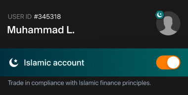 What is an Islamic account for?