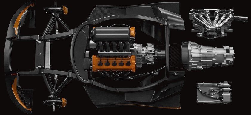 McLaren Formula 1 chassis frame and monocoque