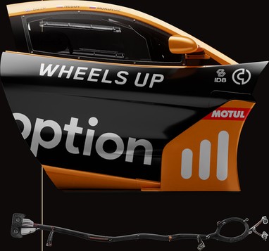 McLaren Formula 1 side pod with IQ Option branding